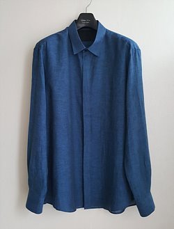 Luthai Super Soft Linen 100% Shirt / Dark Blue 50%SALE